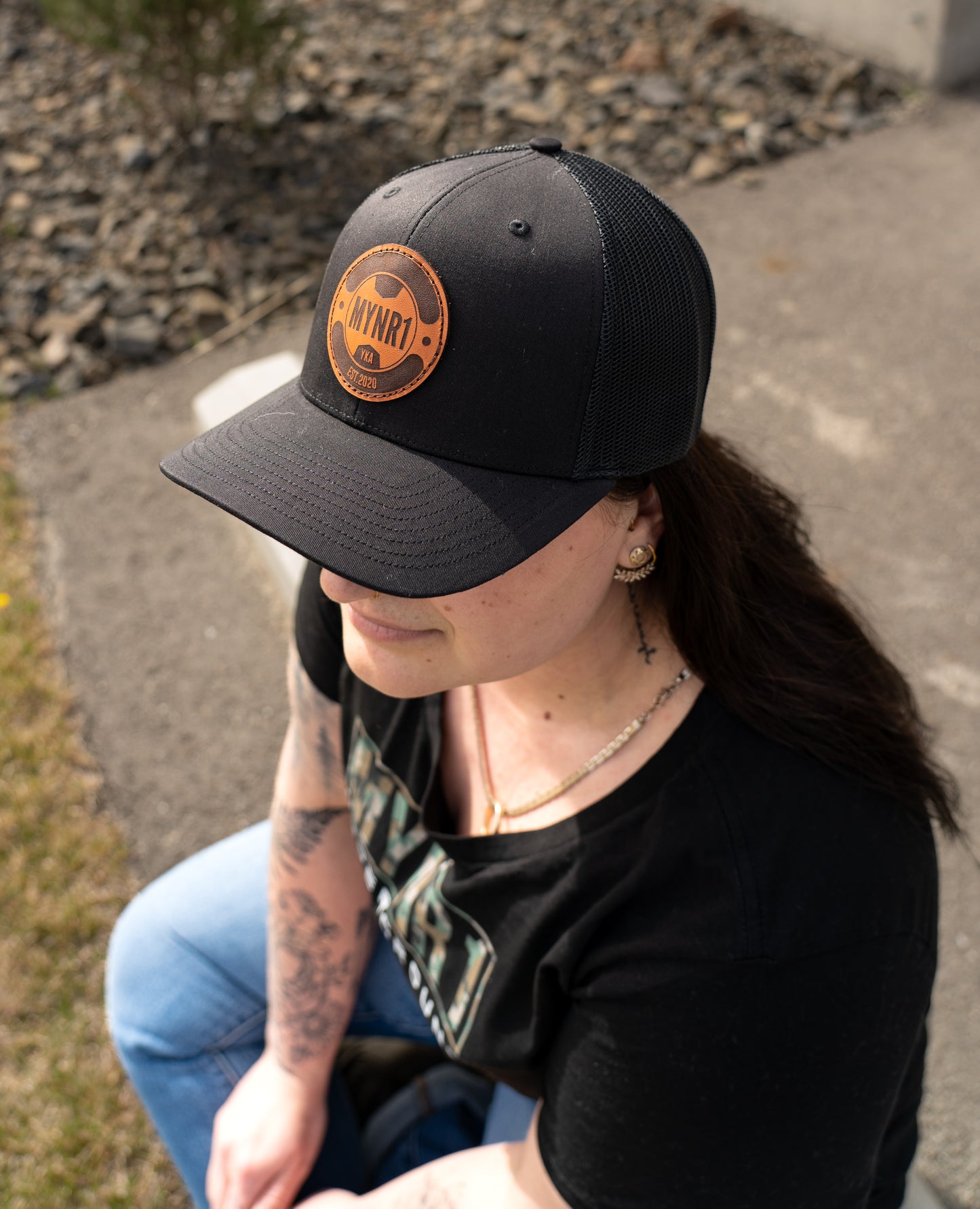 Round Patch Trucker Hat